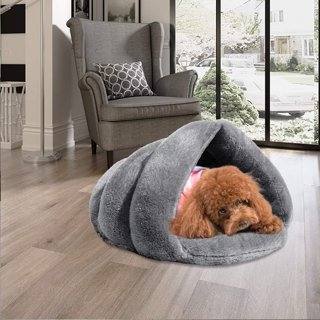 Cat Bed Cat Cave Self-Warming Cat Sleeping Bed Winter Soft Pet Bed Cozy Sleeping Cuddle for Indoor Cats Rabbit