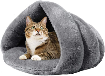 Cat Bed Cat Cave Self-Warming Cat Sleeping Bed Winter Soft Pet Bed Cozy Sleeping Cuddle for Indoor Cats Rabbit