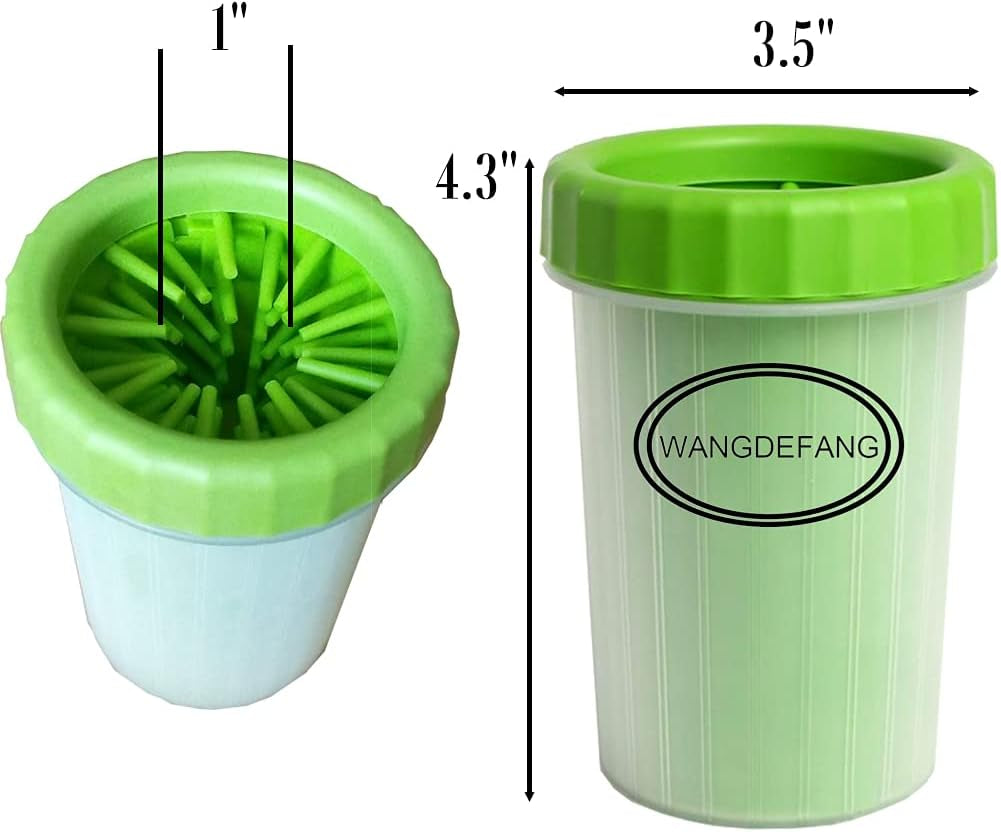 Dog Paw Cleaner, Dog Cat Paw Washer, Quickly and Effectively Clean Muddy Pet Paws Medium (Green)