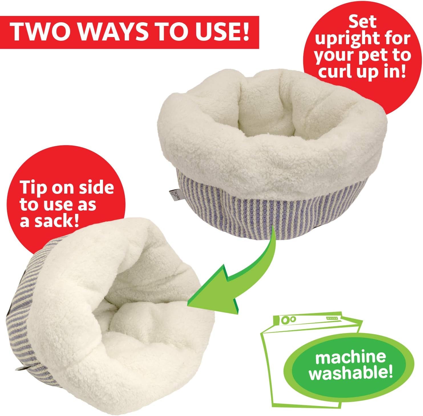 Deep Dish Donut Bed, off White (CM-10086-CS01)
