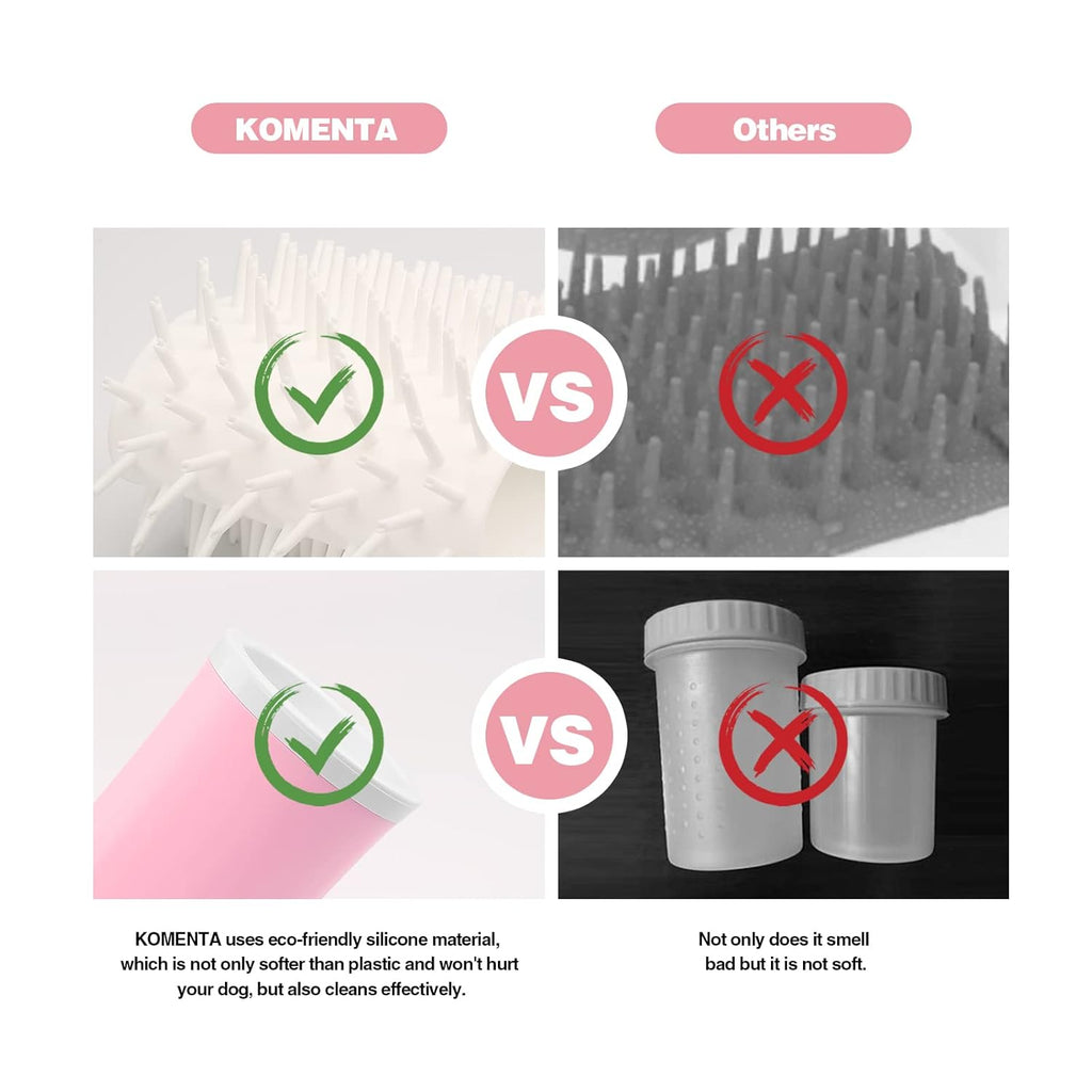 Dog Paw Washer, Dog Foot Cleaner, 2 in 1 Pet Foot Washing Cup, Brush Feet Cleaner for Large Dog