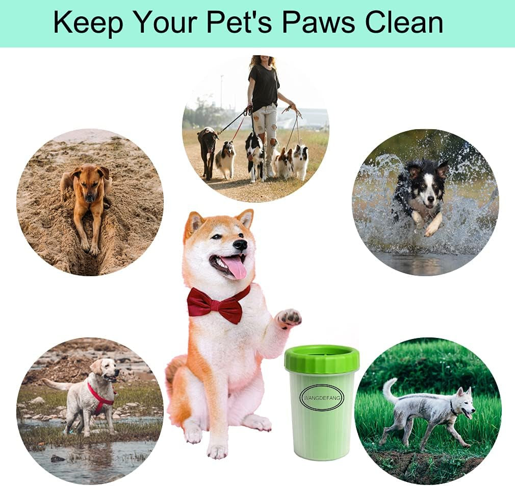 Dog Paw Cleaner, Dog Cat Paw Washer, Quickly and Effectively Clean Muddy Pet Paws Medium (Green)