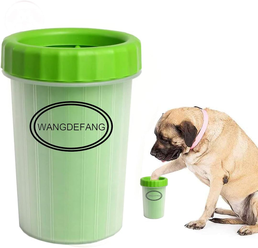 Dog Paw Cleaner, Dog Cat Paw Washer, Quickly and Effectively Clean Muddy Pet Paws Medium (Green)