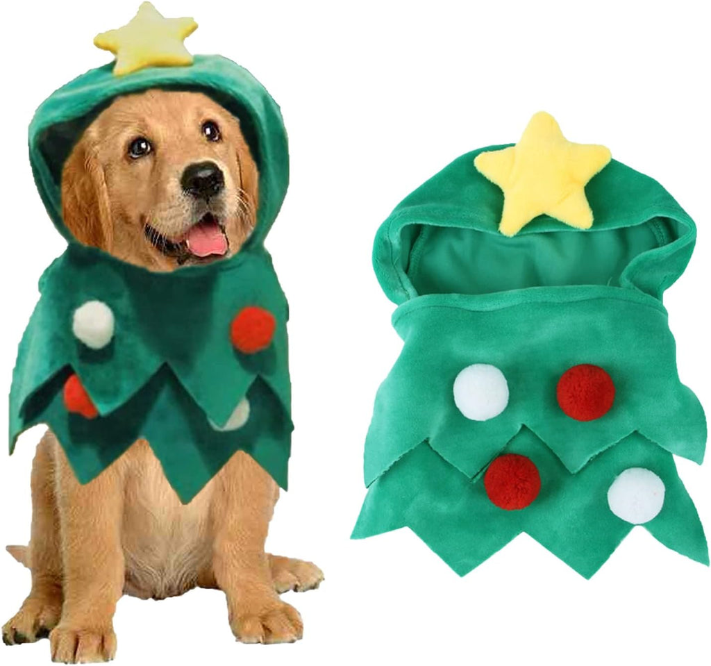 Pet Christmas Costume - Dog & Cat Tree Costume Accessory for Decoration & Party - Green