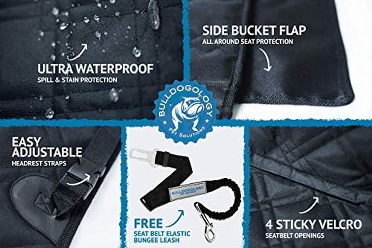 Dog Car Seat Cover for Back Seat 58"X56" Waterproof Pet Seat Cover SUV - Seat Cover for Dogs - Back Seat Protector - Dog Hammock for Car, Seat Cover for Truck (Large)