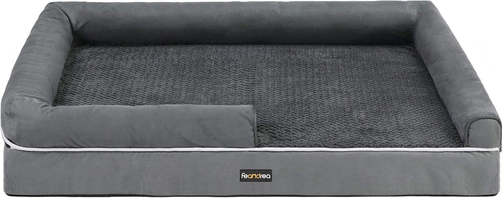 Dog Bed, Orthopedic Sofa, Memory Foam Mat, Removable Cover, 44 X 34 X 7.9 Inches, Dark Gray UPGW068G01