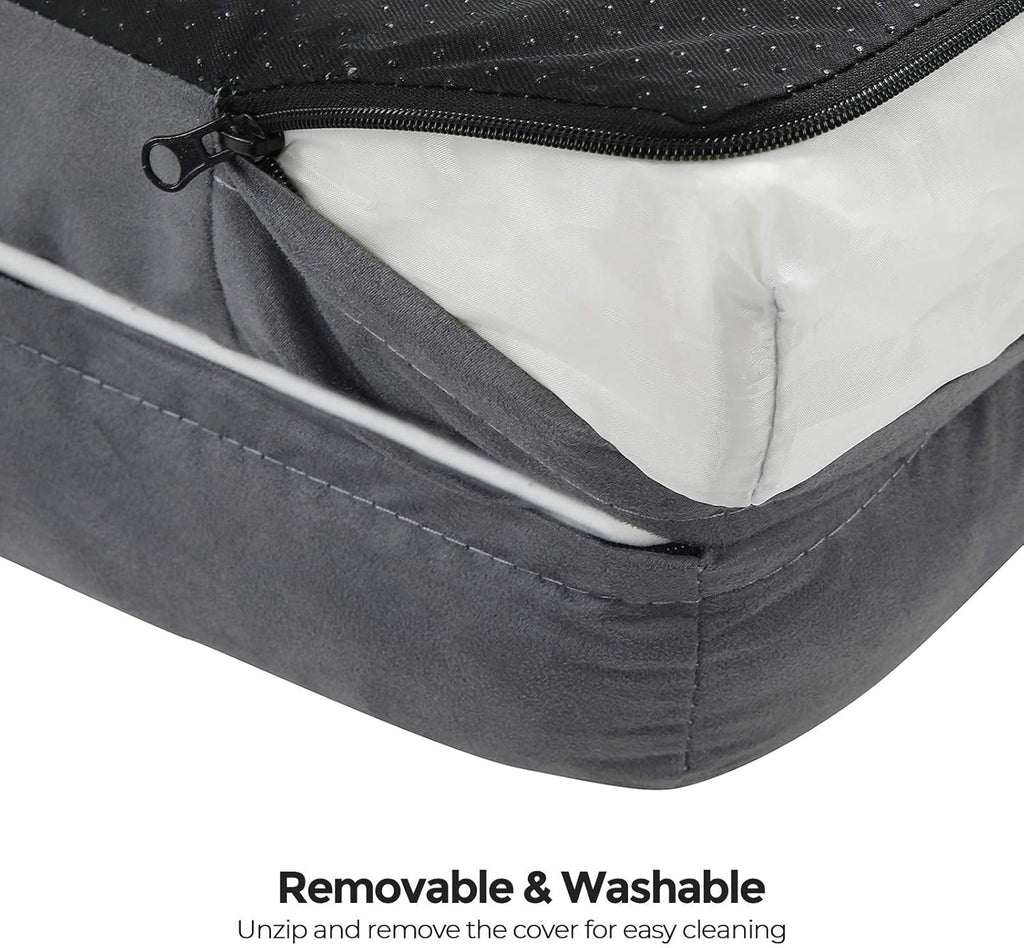 Dog Bed, Orthopedic Sofa, Memory Foam Mat, Removable Cover, 44 X 34 X 7.9 Inches, Dark Gray UPGW068G01