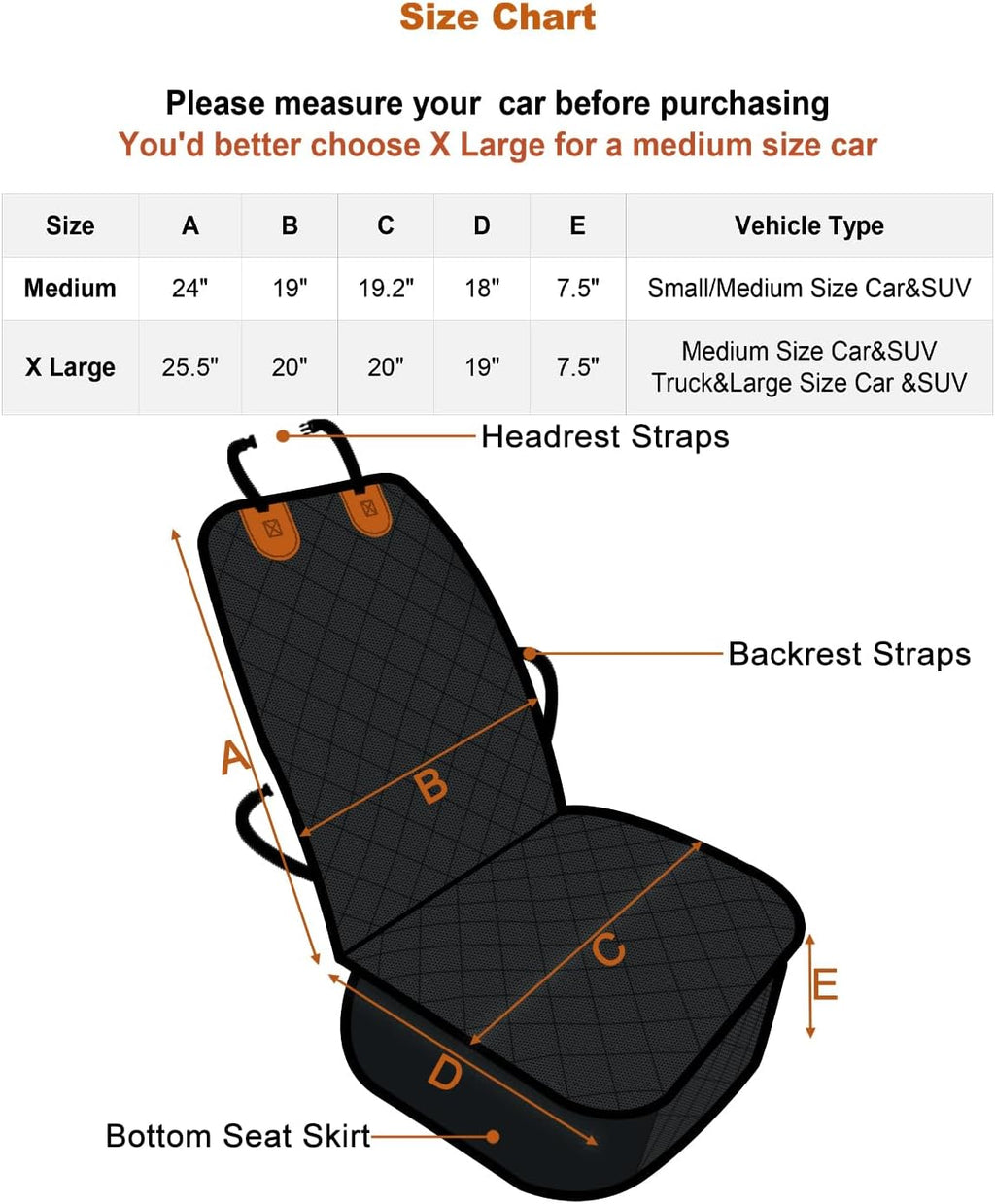 Car Front Seat Covers for Dogs Captain Chair Seat Covers Pet Car Seat Cover Car Seat Protector for Dogs Bucket Seat Cover