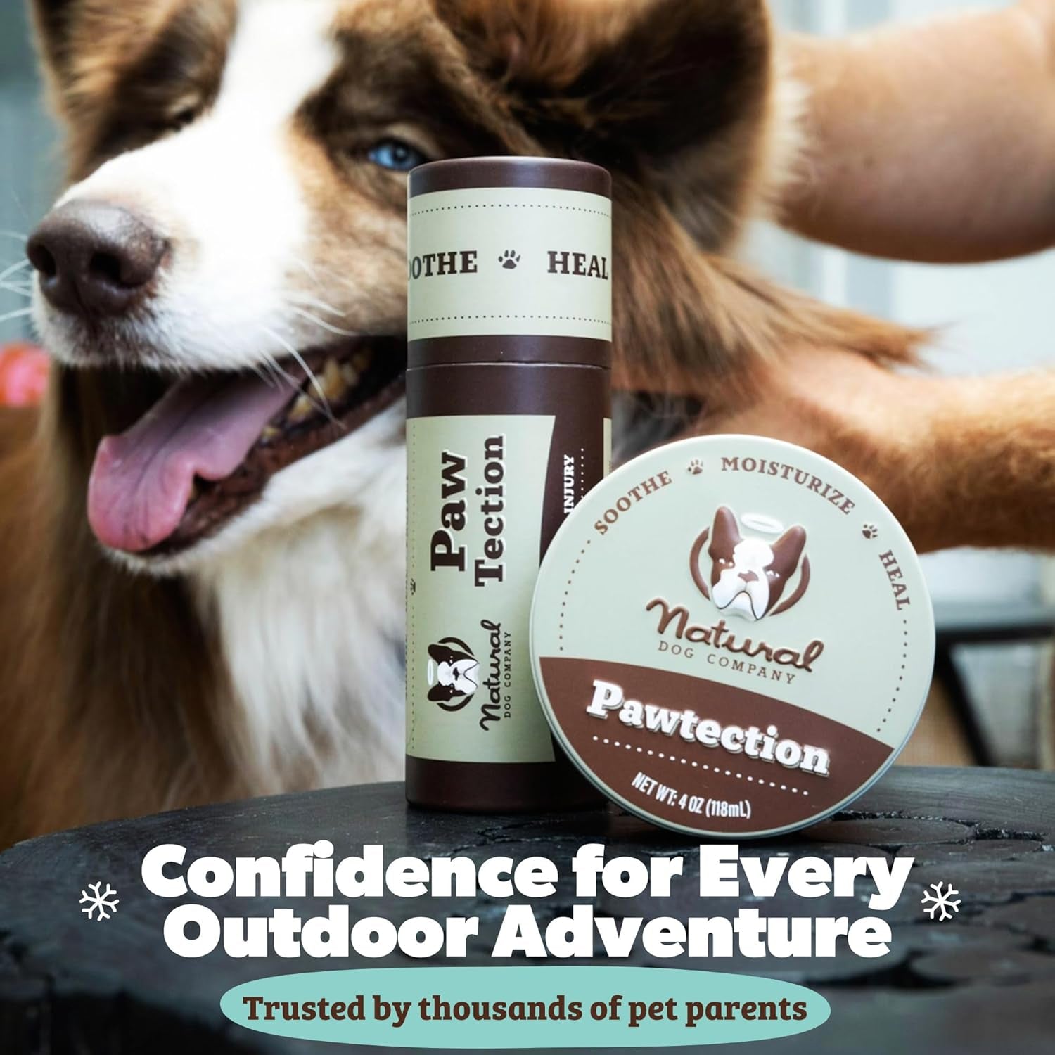 Pawtection Balm for Dogs, Dog Paw Protector, Moisturizing Dog Paw Balm for Dry, Cracked Pad, Protects Paw from Extreme Weather, Paw Lotion for Allergies & Itching (0.15 Oz Stick)